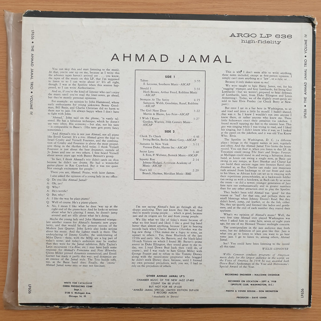 US初期限定盤/2枚組】Portfolio Of Ahmad Jamal - 洋楽