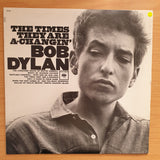 Bob Dylan ‎– The Times They Are A-Changin' (US) with Lyrics sheet - Vinyl Record - Opened  - Very-Good+ Quality (VG+)