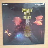 Gene Krupa And His Orchestra – Swingin' With Krupa - Vinyl LP Record - Very-Good Quality (VG) (vgood)