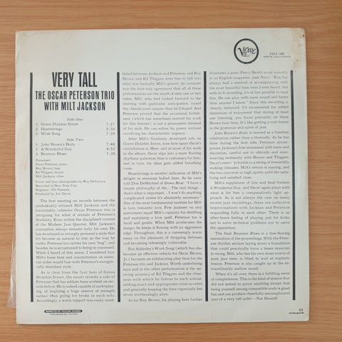 The Oscar Peterson Trio With Milt Jackson – Very Tall – Vinyl LP