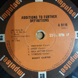 Benny Carter – Additions To Further Definitions - Vinyl LP Record  - Good Quality (G) (goood)