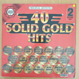 40 Solid Gold Hits - Limited Edition - Various Artists - Double Vinyl LP Record - Very-Good+ Quality (VG+) (verygoodplus)