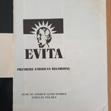 Evita: Premiere American Recording - Andrew Lloyd Webber And Tim Rice (with booklet) – Vinyl LP Record - (VG+) (verygoodplus)