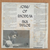 Nick Taylor – Songs Of Rhodesia  - Vinyl LP Record - Very-Good Quality (VG)  (verry)