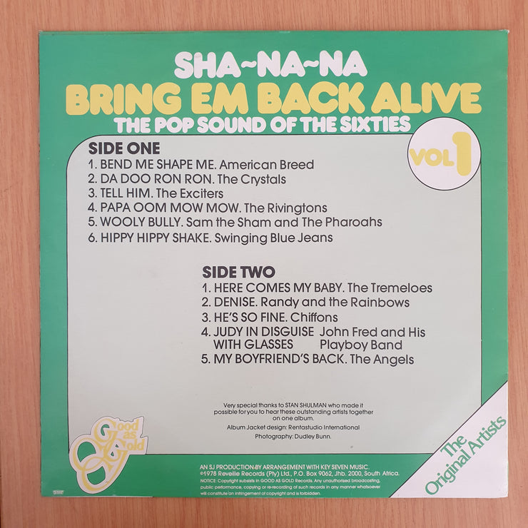 Sha-Na-Na - Bring Em Back Alive - Original Artists - Vinyl LP Record - Very-Good+ Quality (VG+) (verygoodplus)