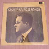 Beniamino Gigli – 8 Arias - 8 Songs – Vinyl LP Record - Very-Good+ Quality (VG+) (verygoodplus)