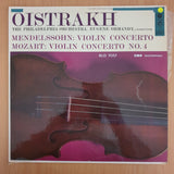 Oistrakh, The Philadelphia Orchestra, Eugene Ormandy / Mendelssohn, Mozart – Violin Concerto / Violin Concerto No. 4- Vinyl LP Record  (VG+)