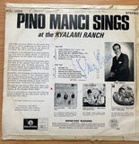 Pino Manci Sings at the Kyalami Ranch - Autographed - Vinyl LP Record - Very-Good+ Quality (VG+)