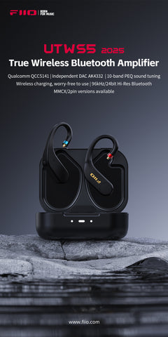 FiiO  - UTWS5 (2025) (v3.0) - True Wireless Bluetooth Audiophile Earphone Hook Amplifier - MMCX (bobb)