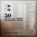 The Greenhill Singers ‎– 50 Fabulous Folk Favorites –  Vinyl LP Record - Very-Good+ Quality (VG+) - C-Plan Audio