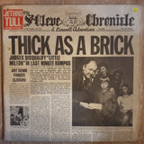 Jethro Tull ‎– Thick As A Brick - Vinyl LP Record - Very-Good+ Quality (VG+) - C-Plan Audio