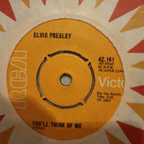 Elvis Presley ‎– Suspicious Minds - Vinyl 7" Record - Very-Good+ Quality (VG+) - C-Plan Audio