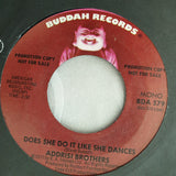 Addrisi Brothers ‎– Does She Do It Like She Dances - Vinyl 7" Record - Very-Good+ Quality (VG+) - C-Plan Audio