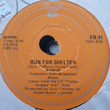 Rogue ‎– Dedication / Run For Shelter - Vinyl 7" Record - Very-Good Quality (VG) - C-Plan Audio