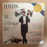 Haydn  - Yo-Yo Ma, Wynton Marsalis ,Cho-Liang Lin ‎– Three Favorite Concertos - Vinyl LP Record - Very-Good+ Quality (VG+) - C-Plan Audio