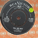 Elvis Presley With The Jordanaires ‎– Tell Me Why / Puppet On A String - Vinyl 7" Record - Good Quality (G) - C-Plan Audio