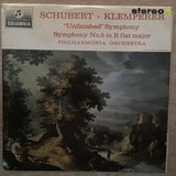 Schubert, Klemperer, Philharmonia Orchestra ‎– "Unfinished" Symphony; Symphony No. 5 In B Flat Major - Vinyl LP Record - Opened  - Very-Good+ Quality (VG+) - C-Plan Audio