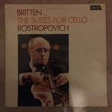 Britten, Rostropovich ‎– The Suites For Cello' - Vinyl LP Record - Opened  - Very-Good+ Quality (VG+) - C-Plan Audio