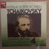 Tchaikovsky, Mstislav Rostropovich, London Philharmonic Orchestra ‎– Symphony No. 4 In F Minor - Vinyl LP Record - Opened  - Very-Good+ Quality (VG+) - C-Plan Audio