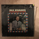 Max Bygraves - Remember When - Vinyl LP Record - Opened  - Very-Good+ Quality (VG+) - C-Plan Audio