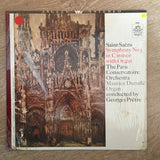 Saint-Saëns, The Paris Conservatoire Orchestra, Maurice Duruflé, Georges Prêtre ‎– Symphony No. 3 In C Minor With Organ. - Vinyl LP Record - Opened  - Very-Good+ Quality (VG+) - C-Plan Audio