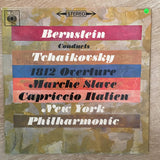 Tchaikovsky / Leonard Bernstein, The New York Philharmonic Orchestra ‎– Bernstein Conducts Tchaikovsky 1812 Overture; Marche Slave; Capriccio Italien  - Vinyl Record - Opened  - Very-Good+ Quality (VG+) - C-Plan Audio