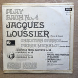 Jacques Loussier, Christian Garros, Pierre Michelot ‎– Play Bach No. 4 -  Vinyl LP Record - Very-Good+ Quality (VG+) - C-Plan Audio