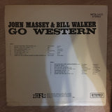 John Massey and Bill Walker - Go Western - Vinyl LP Record - Very-Good+ Quality (VG+) - C-Plan Audio