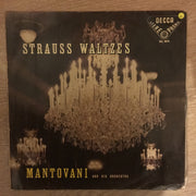 Mantovani & His Orchestra ‎– Strauss Waltzes - Vinyl LP Record - Opened  - Very-Good Quality (VG) - C-Plan Audio