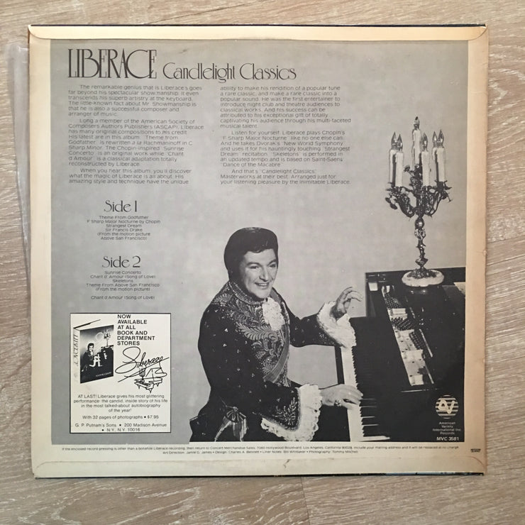 Liberace - Candlelight Classics - Vinyl LP Record - Opened  - Very-Good+ Quality (VG+) - C-Plan Audio