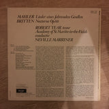 Mahler/ Britten- Robert Tear, Academy Of St. Martin-in-the-Fields*, Neville Marriner ‎– Lieder Eines Fahrenden Gesellen / Nocturne -  Vinyl Record - Opened  - Very-Good Quality (VG) - C-Plan Audio