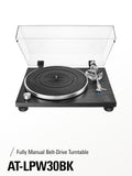 Audio Technica - AT-LPW30BK (Black) (Showroom Unit)- Belt-Drive Wood Base Turntable - (In Stock)